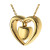 Asche Anhänger Andenken zweiteiliges Herz in der Farbe Gold aus Edelstahl AP 67 Gold