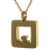 Charismatum® Asche Anhänger poliertes goldfarbenes Rechteck mit Herz Edelstahl AP 466 C Gold
