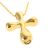 Charismatum® Asche Anhänger poliertes Edelstahl Kreuz goldfarben abgerundet  AP 447 C Gold