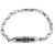 Asche Armband aus Edelstahl zum Befüllen in der Farbe Silber mit schwarzen Ringen Memorial AP 141 S