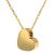 Charismatum® Asche Anhänger aus Titan Herz klein Farbe gold poliert T 21 gold