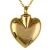 Herz in der Farbe Gold aus Edelstahl Asche Anhänger glänzend Gravur AP 534 Gold
