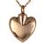 Herz in der Farbe Rosegold aus Edelstahl Asche Anhänger glänzend Gravur AP 534 Rosegold