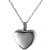 Asche Anhänger Andenken kleines Herz Silber mit einem Muster Schwarz abgesetzt aus Edelstahl Gravur AP 539