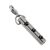 Charismatum® Schlüssel Asche Anhänger Titan Zylinder klein mattiert mit Karabiner, Pfotenabdrücken in schwarz T13 MK