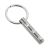 Charismatum® Schlüssel Asche Anhänger Titan Zylinder klein mattiert sowie mit Pfotenabdrücken in weiß T12 MS