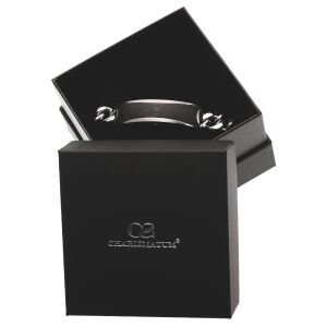 Charismatum® Asche Armband für Herren aus Edelstahl mit Carbon 20 cm Gravur AP623 20 cm