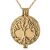 Baum des Lebens rundes zweiteiliges Asche Medaillon in der Farbe Gold aus Edelstahl Gravur AP 707