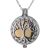 Baum des Lebens rundes zweiteiliges Asche Medaillon in den Farben Silber Gold aus Edelstahl Gravur AP 705