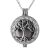 Baum des Lebens rundes zweiteiliges Asche Medaillon in der Farbe Silber aus Edelstahl Gravur AP 704