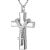 Charismatum® 925 Sterling Silber Asche Anhänger Kreuz Hochglanz poliert mit einem schwingenden zweiten Kreuz APS 57