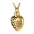 Charismatum® Asche Anhänger Herz zum befüllen Andenken "Für immer in meinem Herzen" aus Edelstahl Farbe Gold Gravur AP 110CG