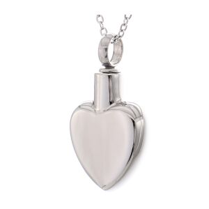 Herz schlicht flach Farbe Silber aus Edelstahl Gravur AP 120