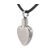 Herz schlicht flach Farbe Silber aus Edelstahl Gravur AP 120