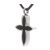 Asche Anhänger Kreuz Silber Schwarz aus Edelstahl AP 129