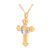 Asche Anhänger Kreuz in den Farben Gold Silber mit einem Herz aus Edelstahl Gravur AP 134