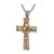 Asche Anhänger Kreuz aus Edelstahl Silber Gold verziert mit einem Herz Gravur AP 151