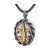 Asche Anhänger Medallion französische Lilie in Silber Gold Schwarz aus Edelstahl Gravur AP 196