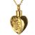 Herz in der Farbe Gold mit Rose aus Edelstahl Asche Anhänger glänzend Memorial AP 247