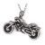 Asche Anhänger kleines Motorrad in Silber Schwarz Gedenk Anhänger aus Edelstahl Memorial AP 268