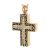 Asche Anhänger Kreuz in der Farbe Gold mit Zirkonia Steinen aus Edelstahl Gravur AP 281