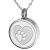 Asche Anhänger rundes Medallion mit Herz und einem Pfoten Abdruck aus Edelstahl Gravur AP 357