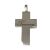 Asche Anhänger Andenken Kreuz Silber matt gebürstet aus Edelstahl mit Zirkonia Steinen Gravur AP 52