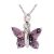 Asche Anhänger Andenken kleiner Schmetterling mit Lila Zirkonia Steinen aus Edelstahl AP 54