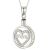 Charismatum® 925 Sterling Silber Asche Anhänger Medallion mit Herz "Mom" glänzend APS 14