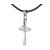 Charismatum® 925 Sterling Silber Asche Anhänger Kreuz mit Flügeln und einem Zirkonia Stein APS 5