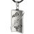 Charismatum® 925 Sterling Silber Asche Anhänger "Miss you" poliert mit einem Zirkonia Stein verziert APS 22
