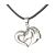 Charismatum® 925 Sterling Silber Asche Anhänger Herz mit einem Pferde Kopf glänzend APS 26